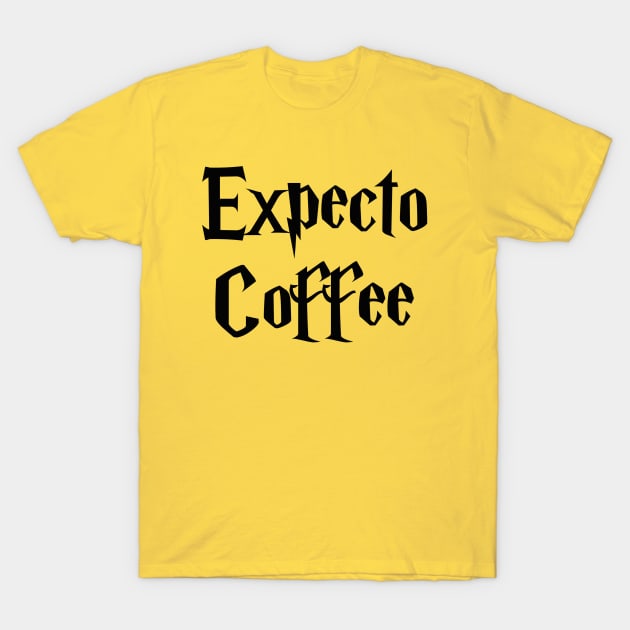 Expecto Coffee- I await Coffee T-Shirt by FangirlFuel